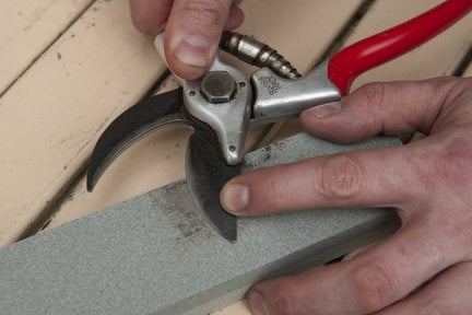 Sharpening hand tools / RHS Gardening