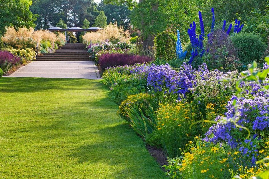 Дай сад. Сады Уизли в Англии. Красивые сады с прямыми линиями. Парк Wisley. Английский дикий сад.