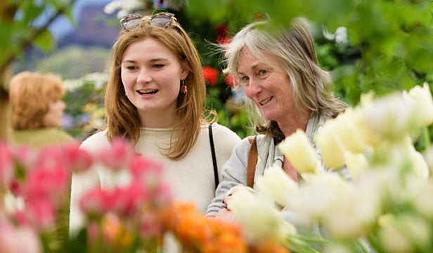 Mother and daughter at RHS Flower Show