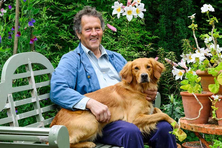 Monty Don filming at RHS Chelsea Flower Show