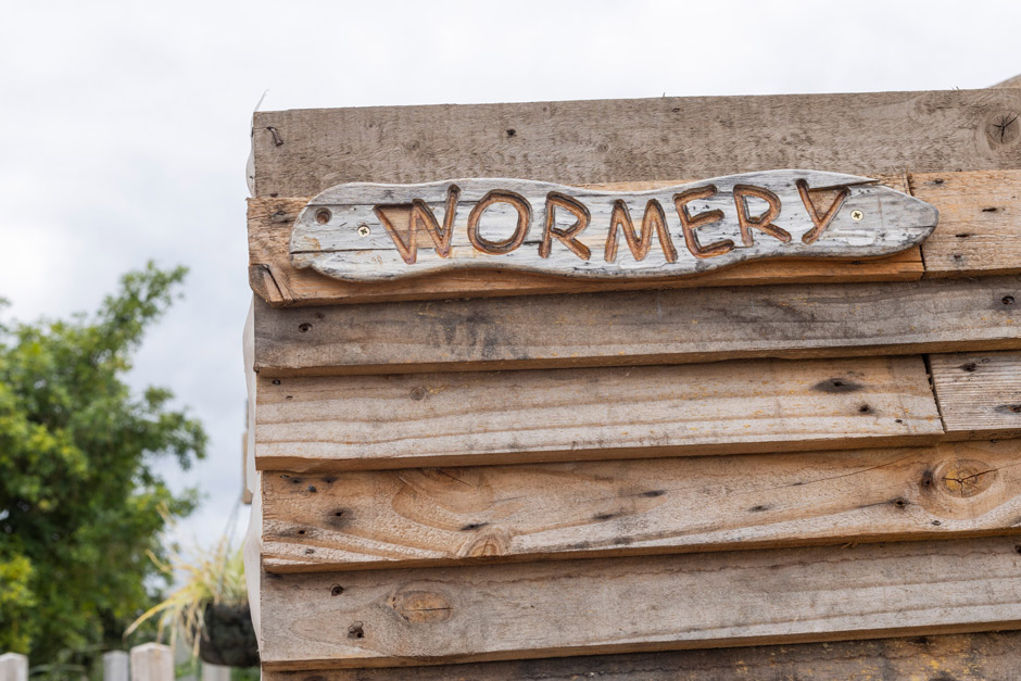 All the prison’s food waste goes into the wormery