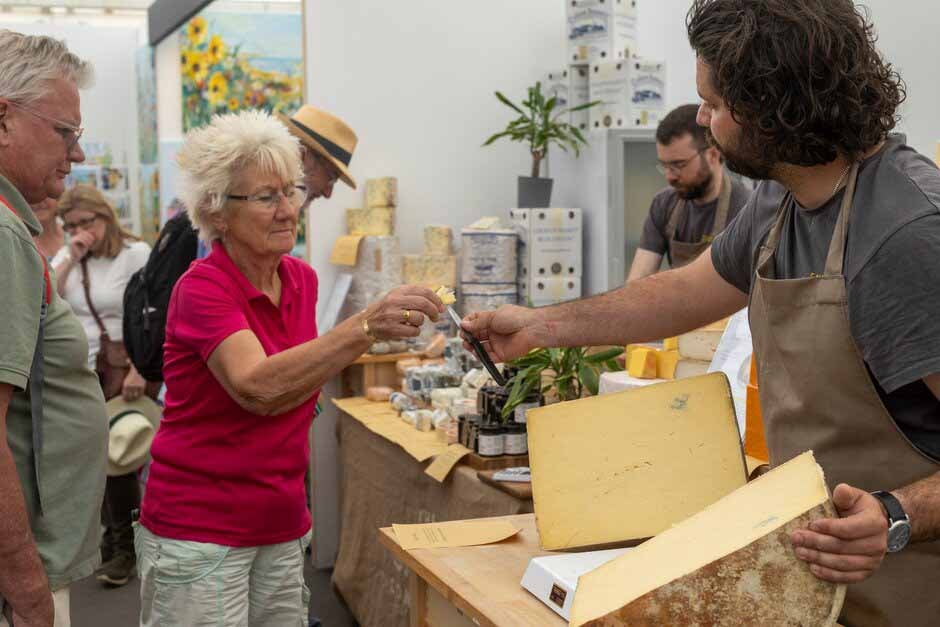 Cheese stall at RHS Malvern Spring